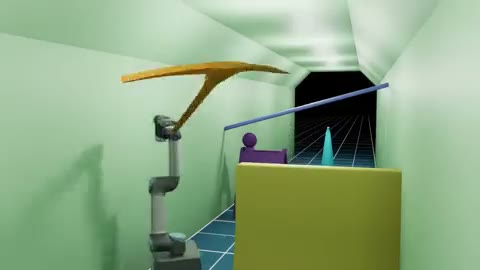 UR5 motion planning through the mining-site cave obstacles